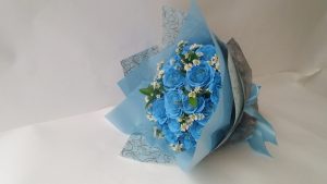 Bouquet Mawar Biru di Jakarta Selatan