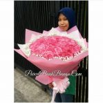 Handbouqet Flower 100 Tangkai  Mawar Pink